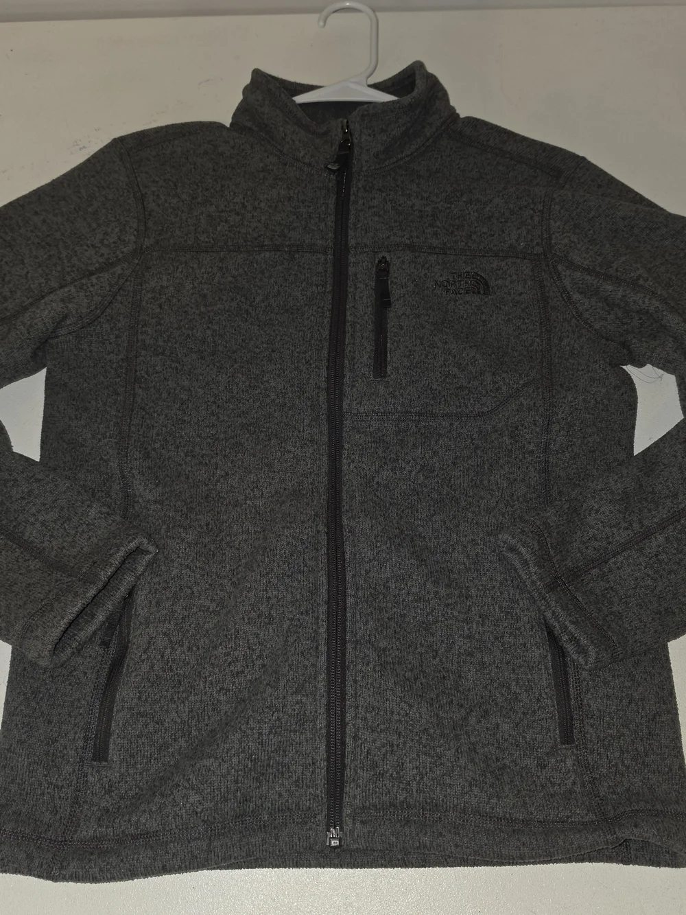The North Face Boys Dark Gray Full-Zip Fleece Jacket
